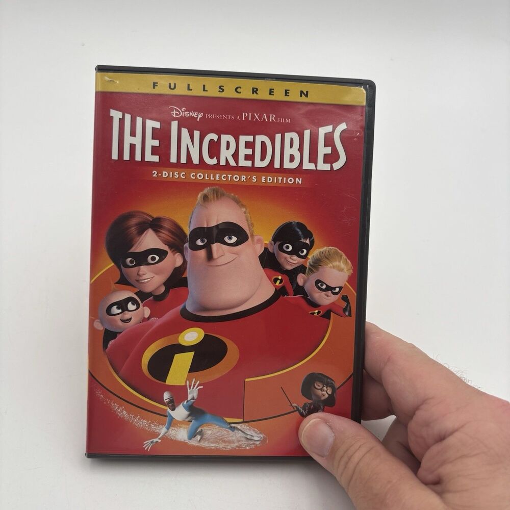 Disney Pixar The Incredibles DVD 2-Disc Collectors Edition Fullscreen 2005 PG